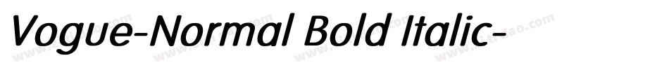Vogue-Normal Bold Italic字体转换